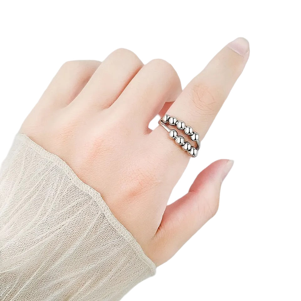 Sterling Silver Fidget Ring (Adjustable)