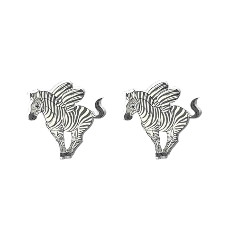 Zebra Stud Earrings - 4 Styles