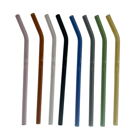 Tall Glass Straws (Bent)