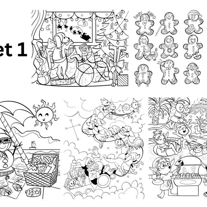Colour-In Christmas Card — By Artist Geri Herd