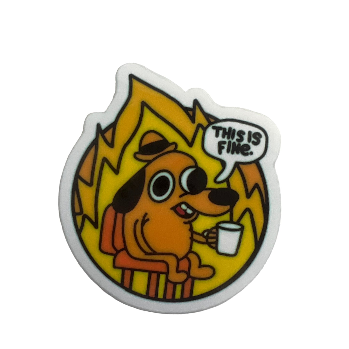 Sticker — ‘This Is Fine’ Dog