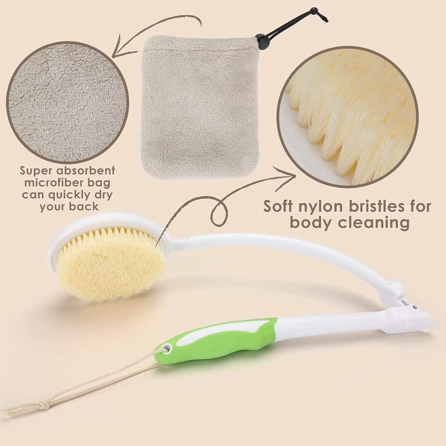 Folding Back Shower Brush