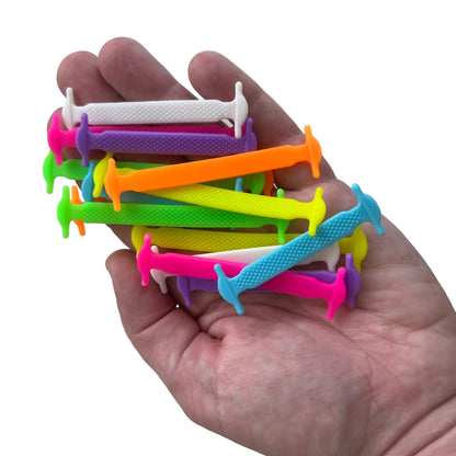 Adaptive ‘No Tie’ Shoelaces — Colourful Silicone