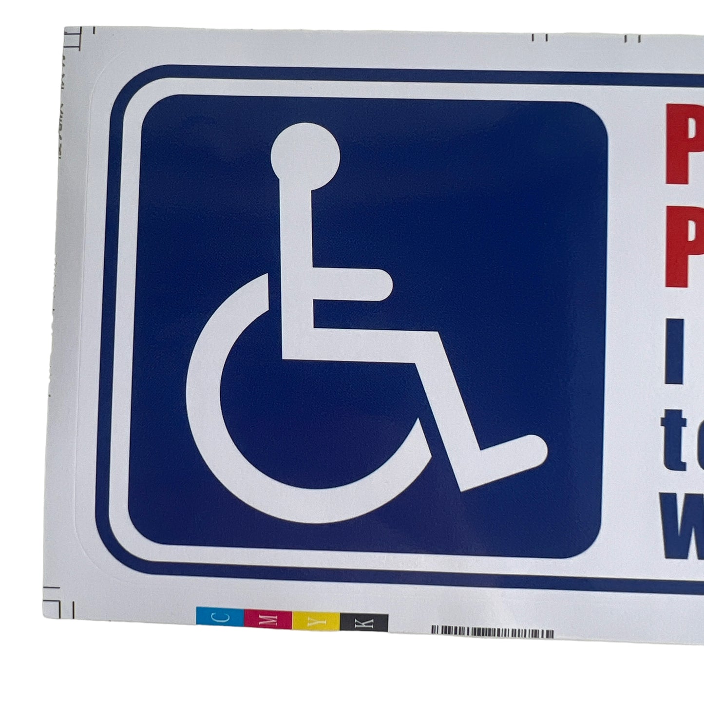 Sticker — Please do not park too close