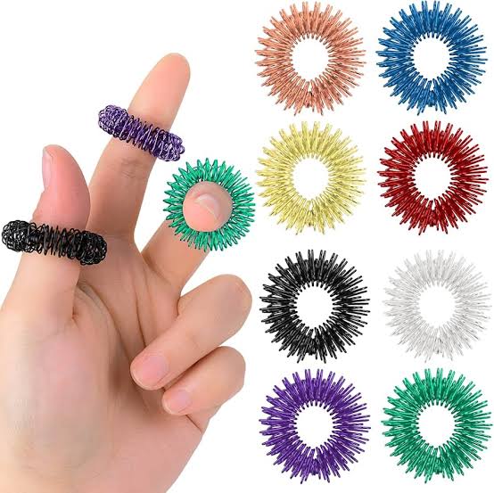 Coloured Acupuncture Pressure and Sensory Relief Ring