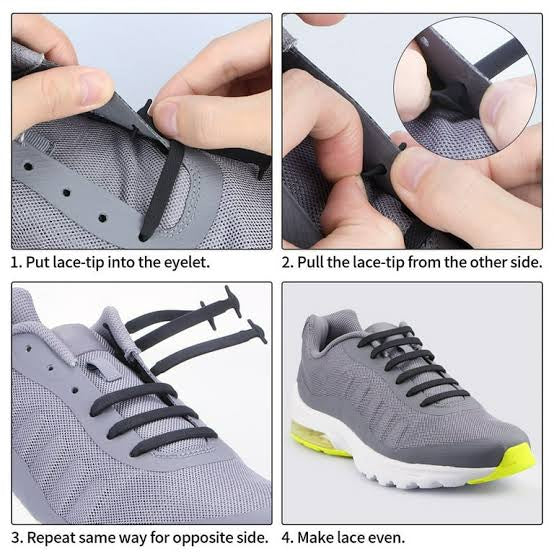 Adaptive ‘No Tie’ Shoelaces — Colourful Silicone
