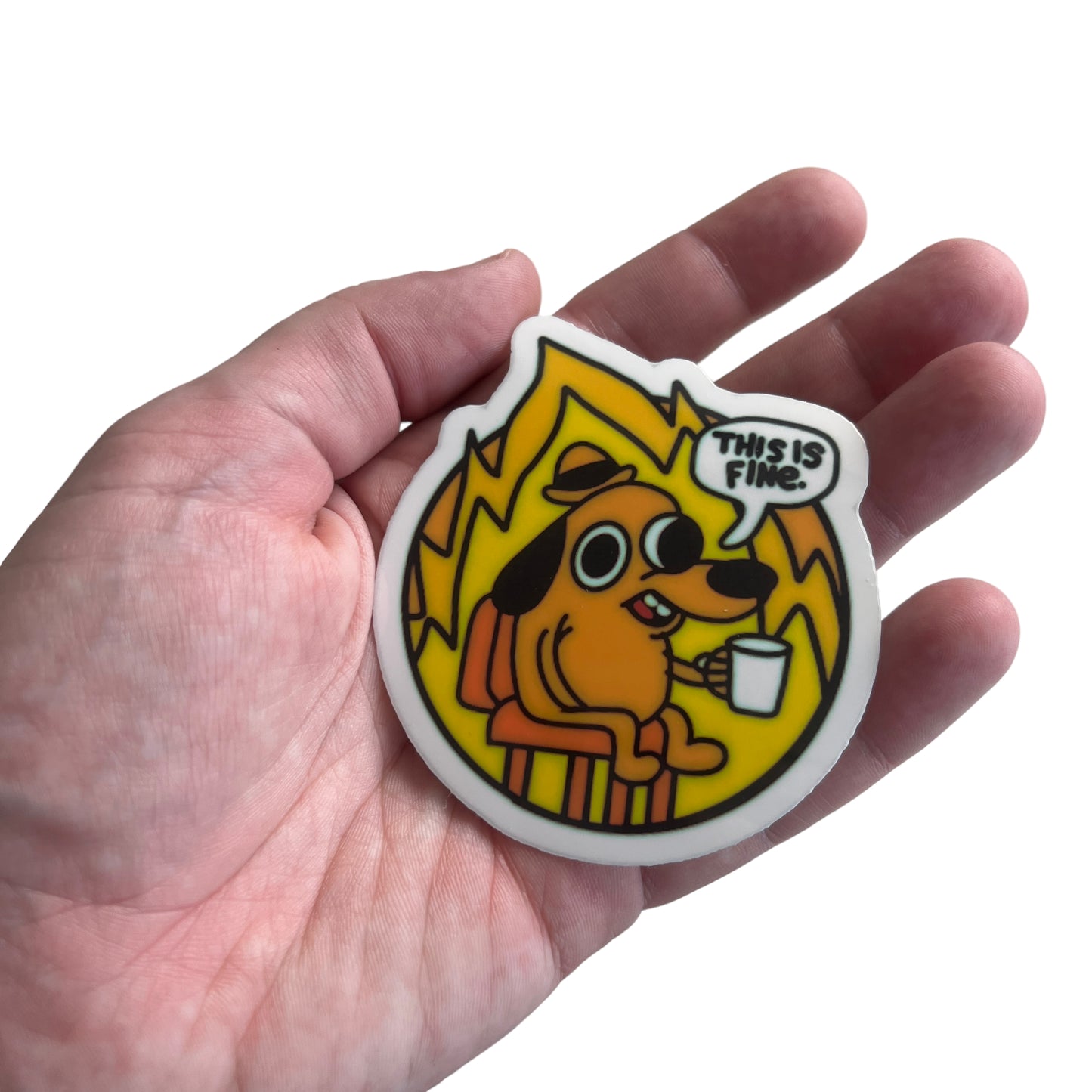 Sticker — ‘This Is Fine’ Dog
