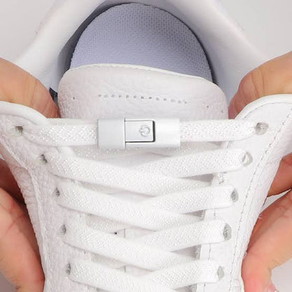 Adaptive ‘No Tie’ Shoelaces — ‘Press and Lock’