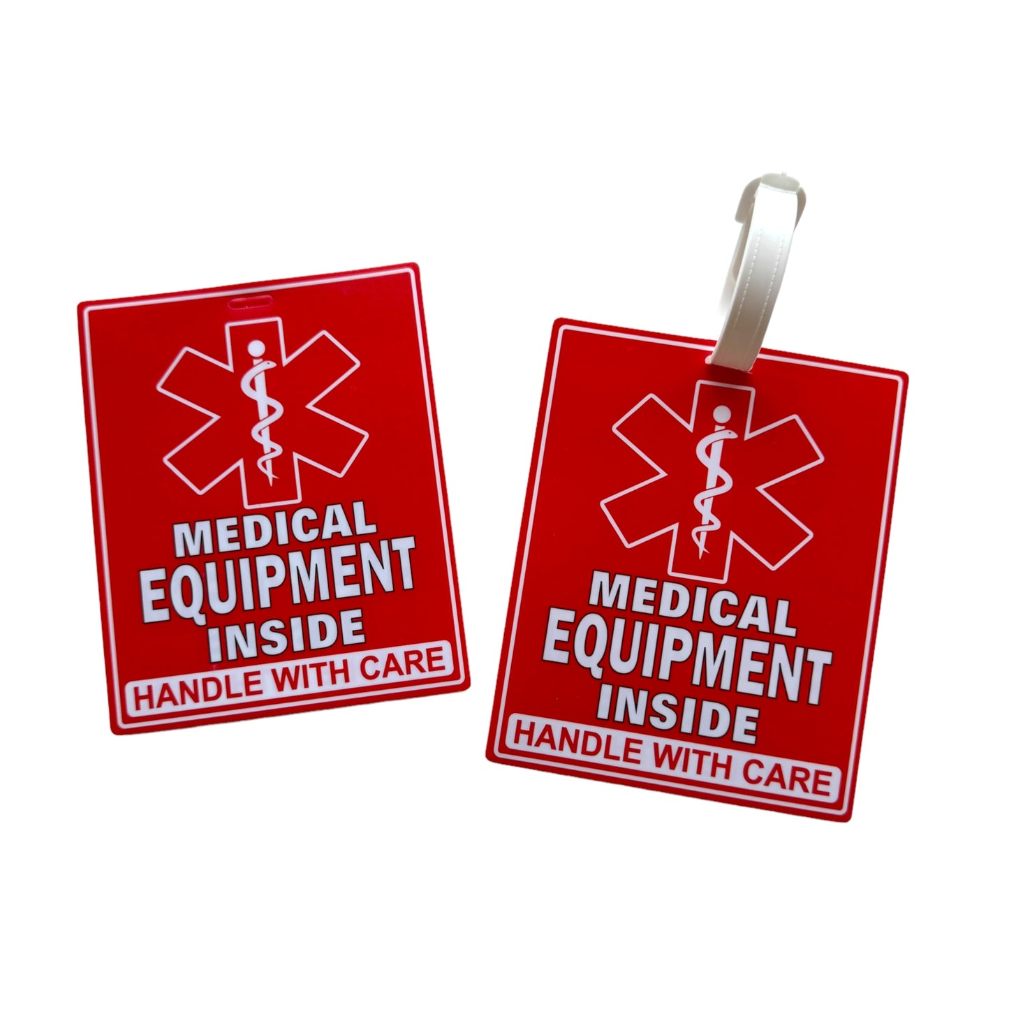 Luggage Tag — Medical Equipment. Please Handle with Care.