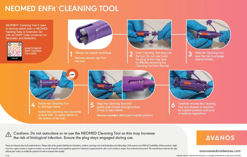 Feeding Tube Cleaner — ENFit Compatible