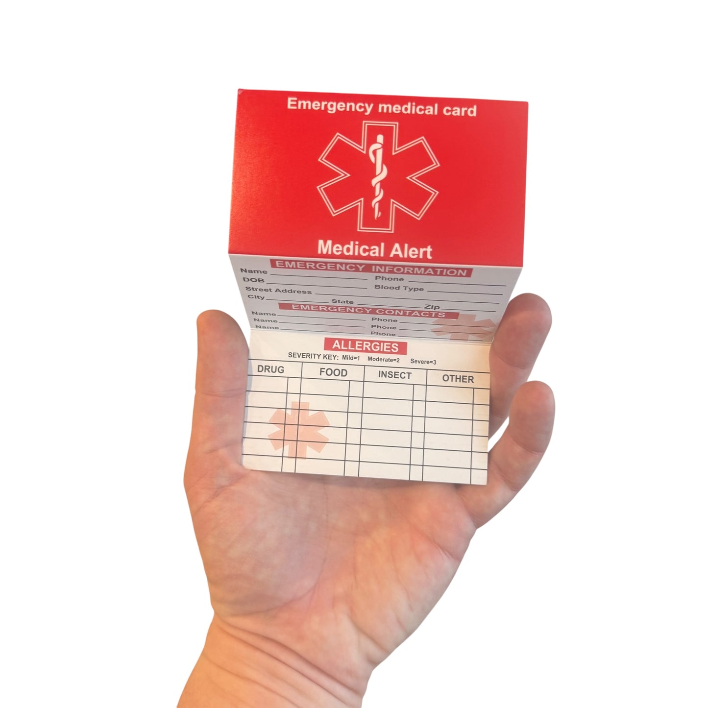 Medical Alert Card — Emergency Medical Card