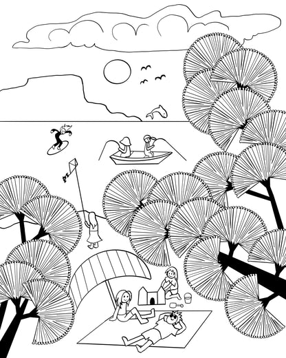 Colour-In Christmas Card — By Artist Geri Herd