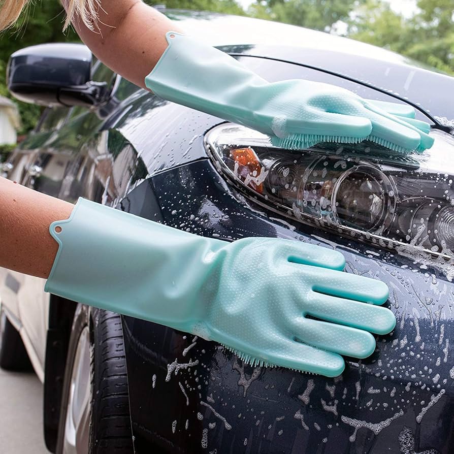 Dish Washing Scrubber Gloves