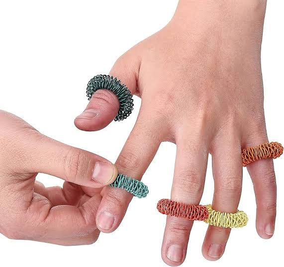 Coloured Acupuncture Pressure and Sensory Relief Ring