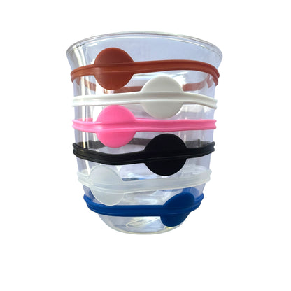 Silicone Drink Identifier Bands, 6 PACK