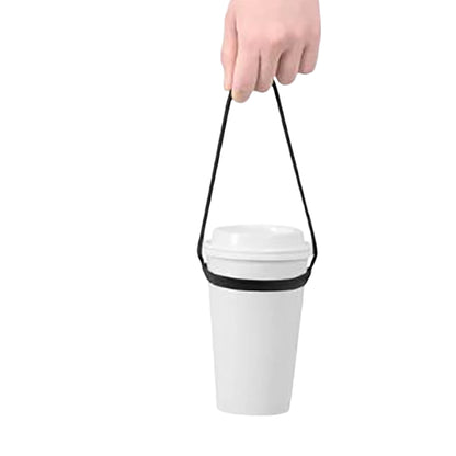 Silicone Drink Carrier Strap with Straw