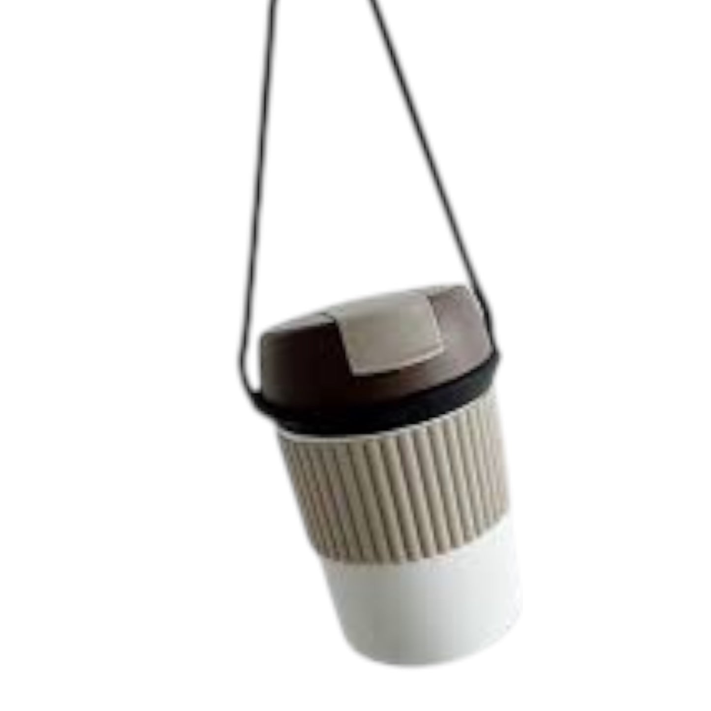 Silicone Drink Carrier Strap with Straw