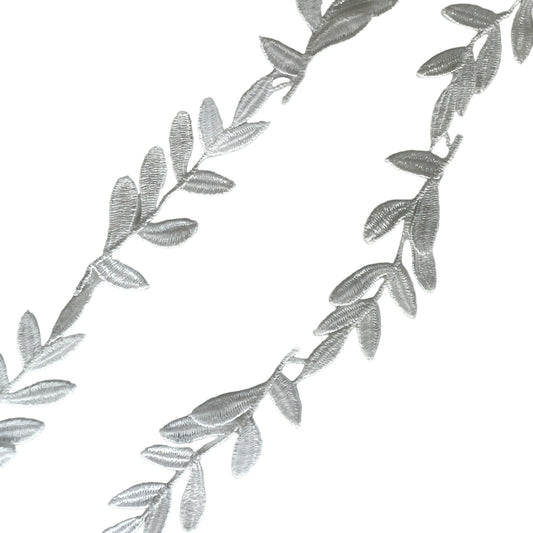 Embroidered Lace — Olive Leaf
