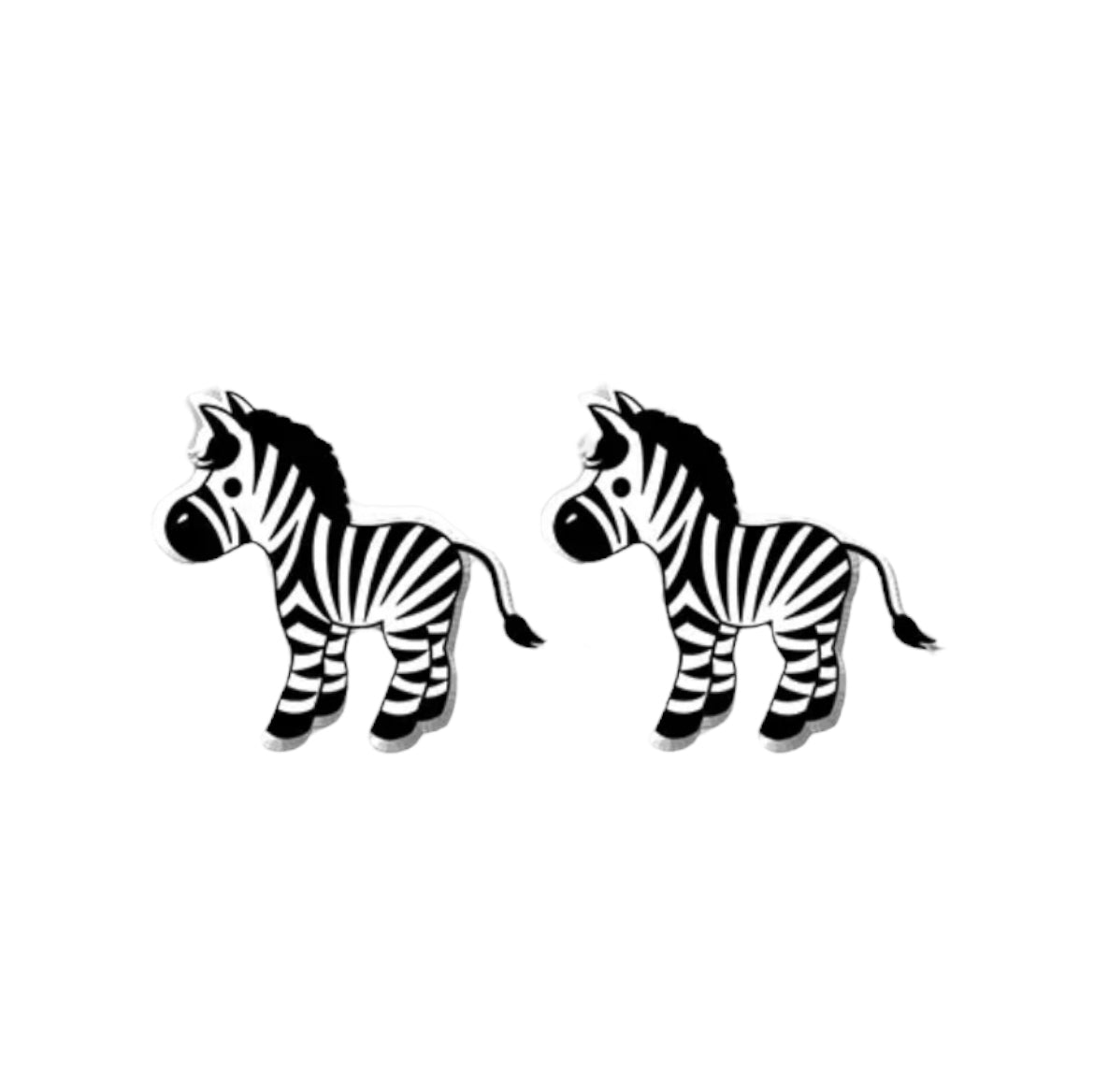 Zebra Stud Earrings - 3 Styles