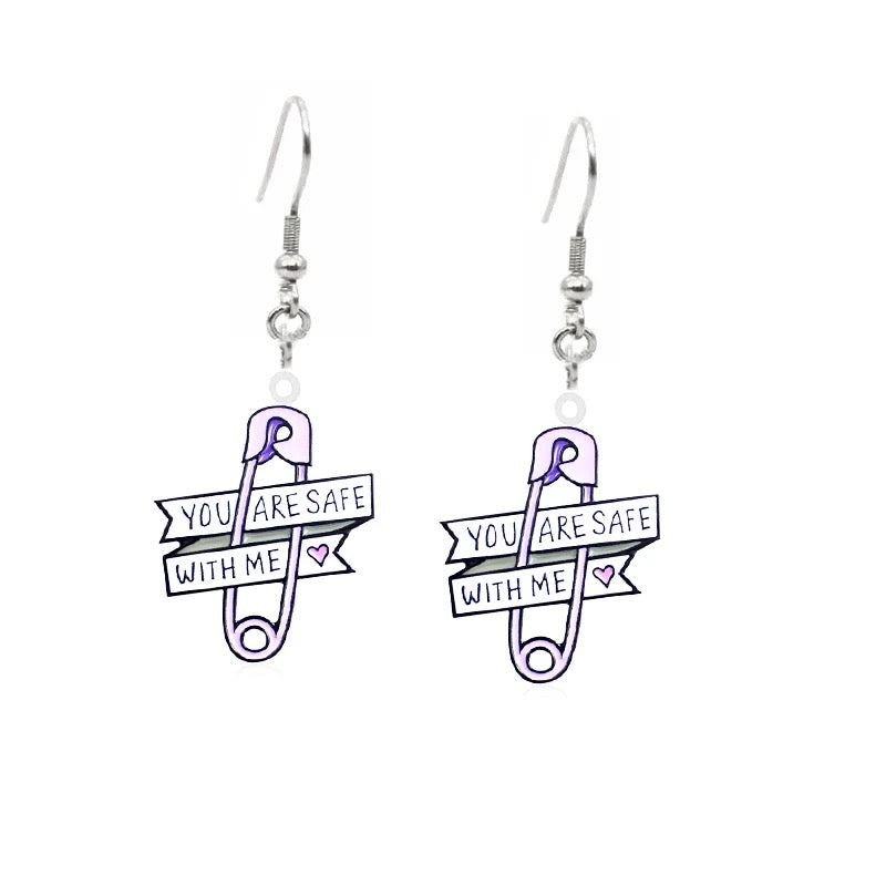 Jewellery — 'You Are Safe With Me' Earrings