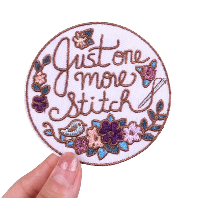 Iron On Patch — Just One More Stitch