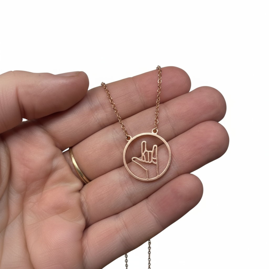 Jewellery — Sign Language 'I Love You' Necklace