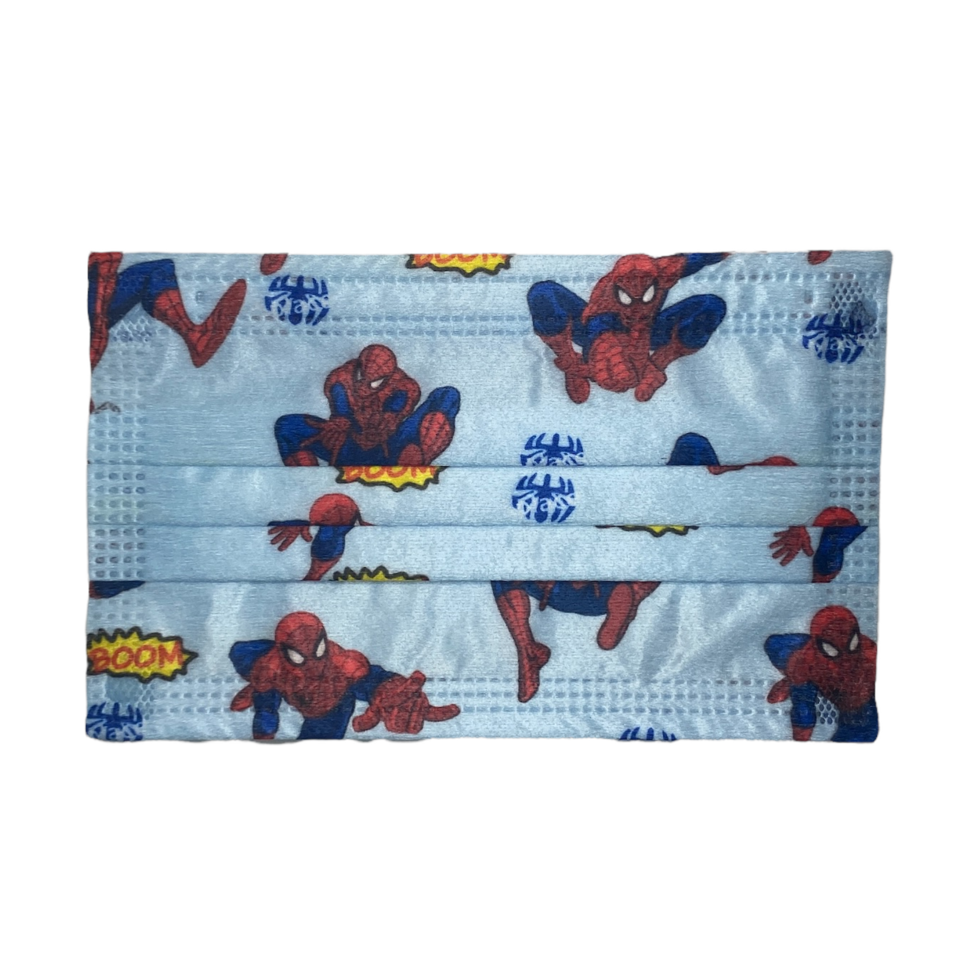 Disposable Printed Kids Masks Mask SPIRIT SPARKPLUGS Sky Blue Spiderman  