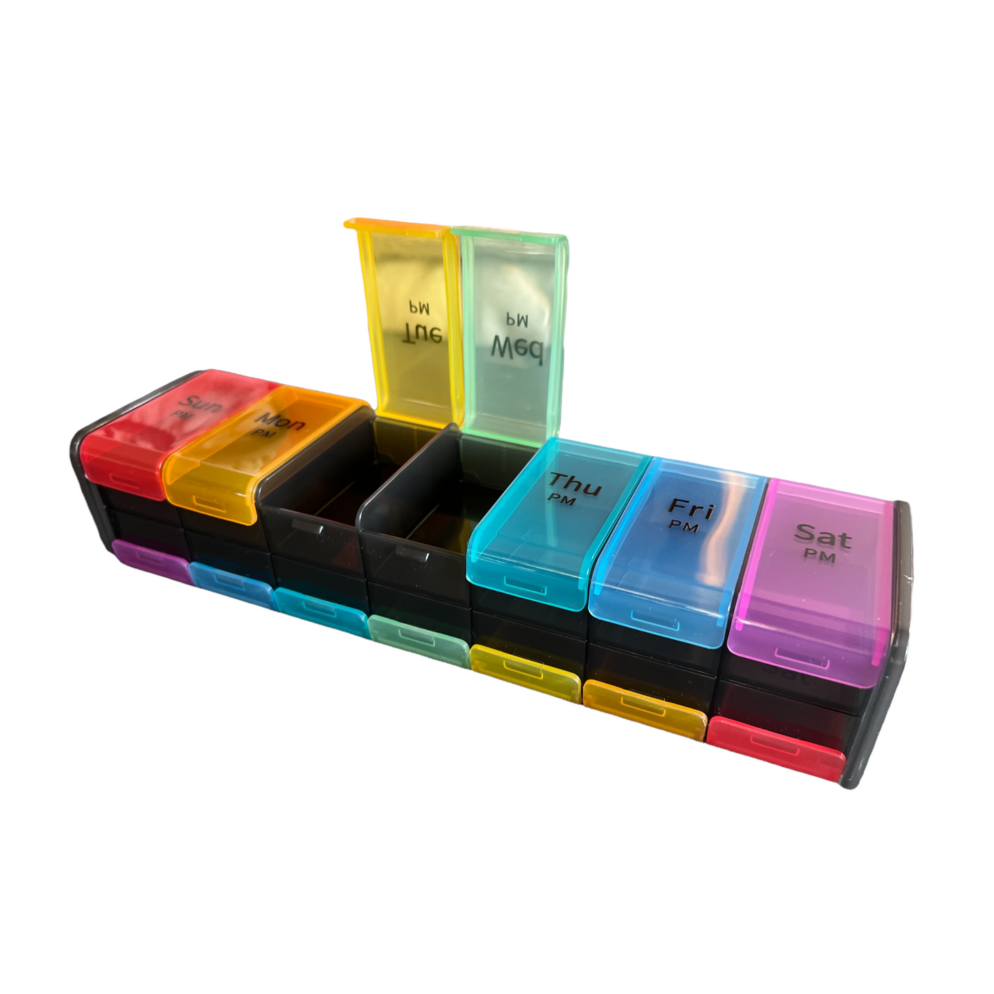 7 Day Pill Box — 2x Blisters Daily - Jumbo Box Managing Medications SPIRIT SPARKPLUGS Jumbo Box  