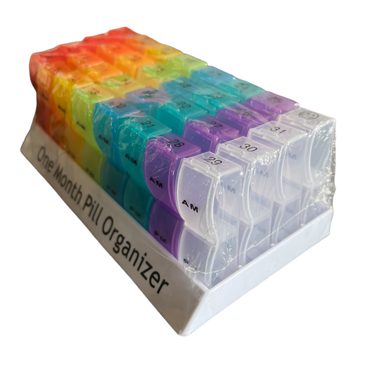 Portable Monthly Pill Organiser — 2 compartment  SPIRIT SPARKPLUGS Monthly  