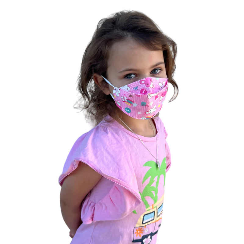 Three Panel Disposable Kids Masks Characters