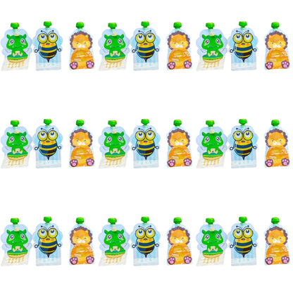 Kids Refillable Squeeze Pouch  SPIRIT SPARKPLUGS Assorted Bulk Set / 27 Bags 