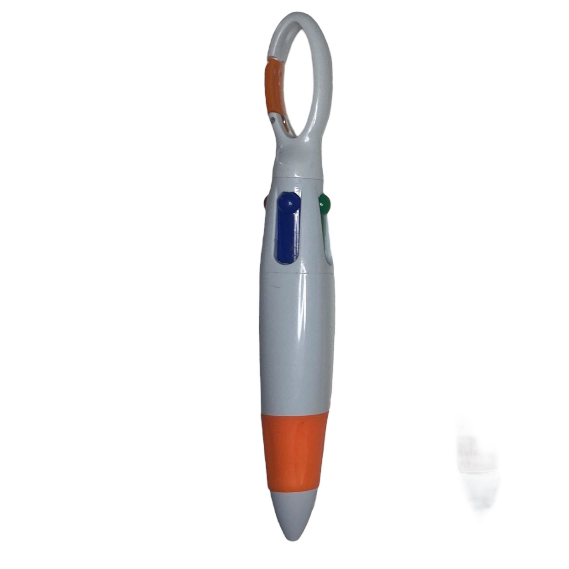 Four Color Pen with Carabiner Clip Stationery SPIRIT SPARKPLUGS Orange  