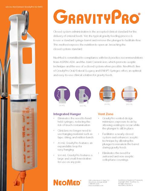 GravityPro Syringes by Avanos (ENFit Compatible)  Kylee & Co   