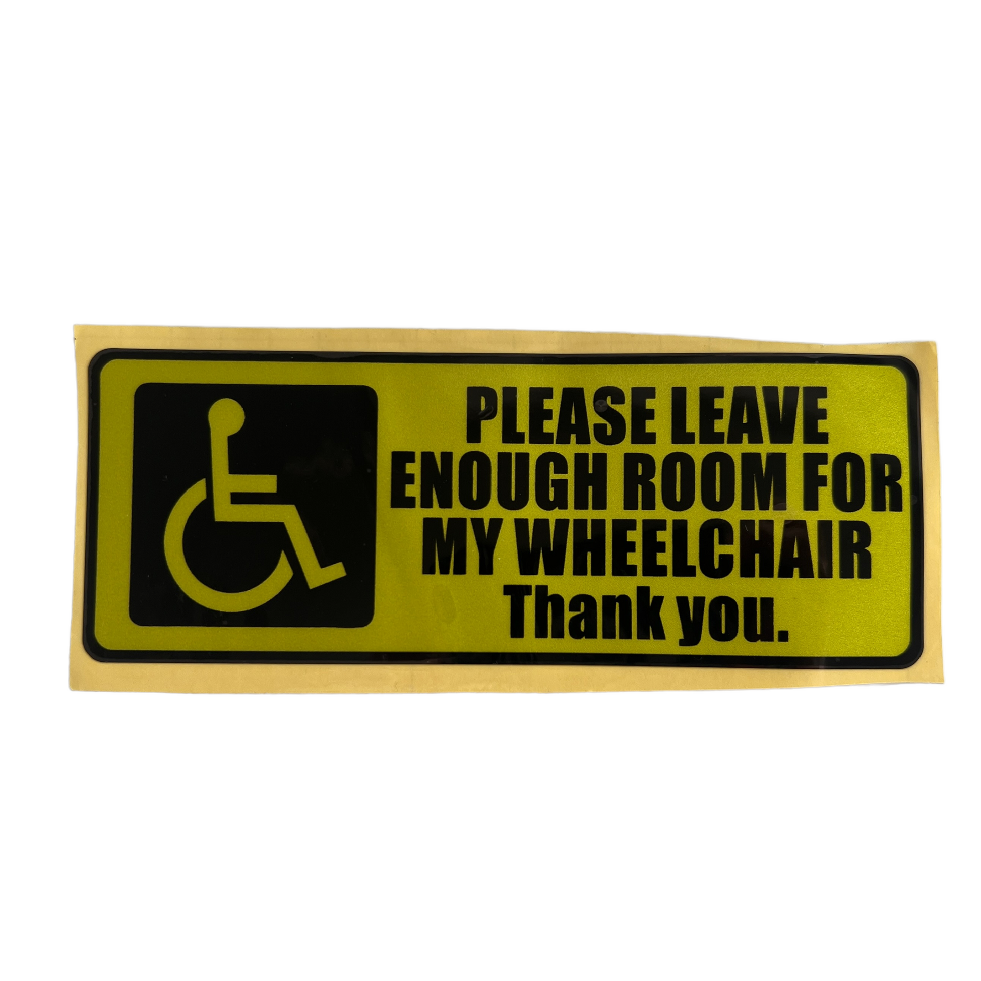 Sticker — Please leave room for my chair Mobility & Accessibility SPIRIT SPARKPLUGS   