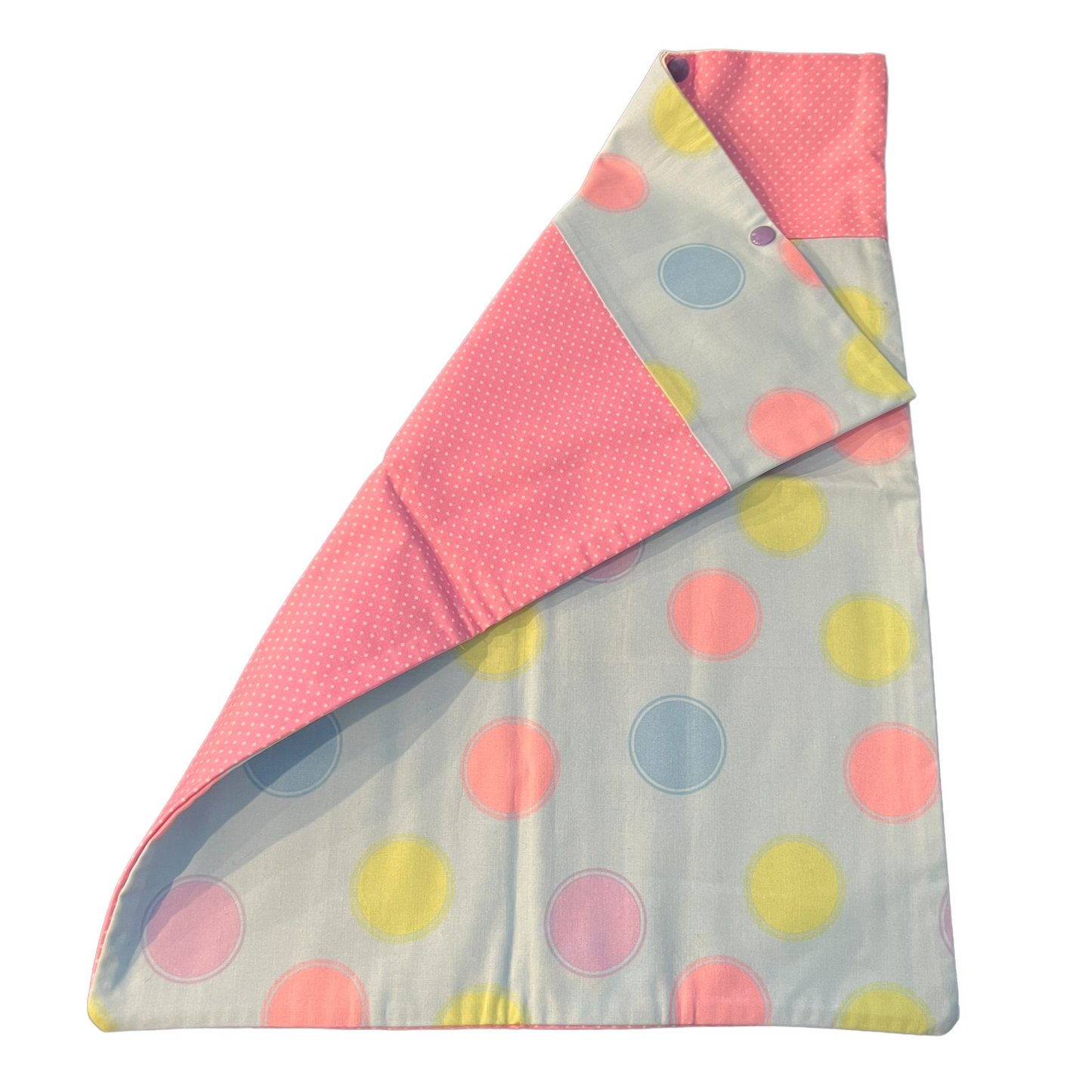 Reusable Cotton Nappy Bags  Splash Quilting Pink Polka Dots  