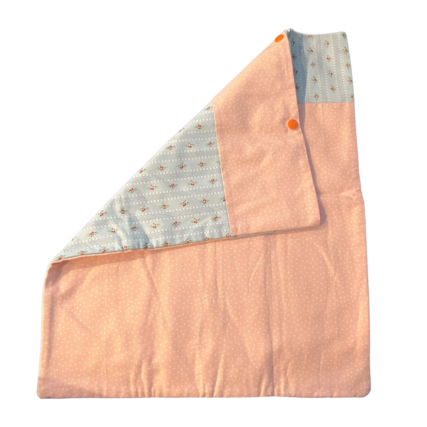 Reusable Cotton Nappy Bags  Splash Quilting Peach and Floral  