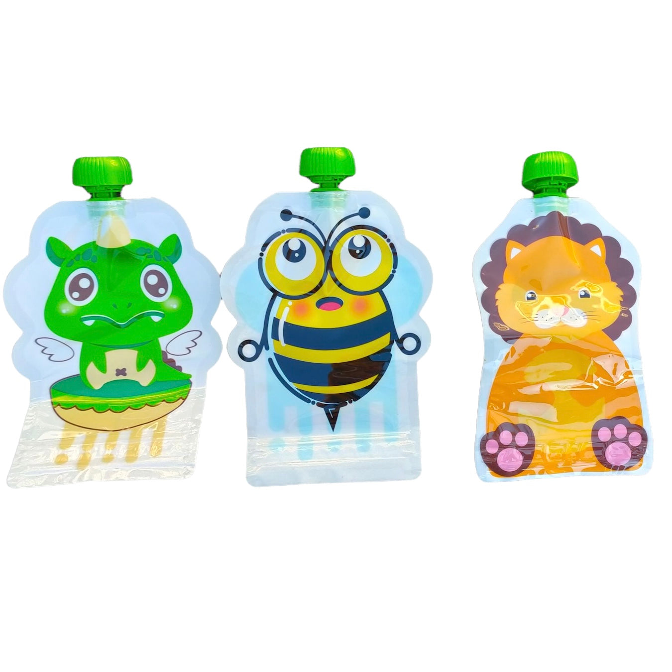 Kids Refillable Squeeze Pouch  SPIRIT SPARKPLUGS Full Set 3 Bags 