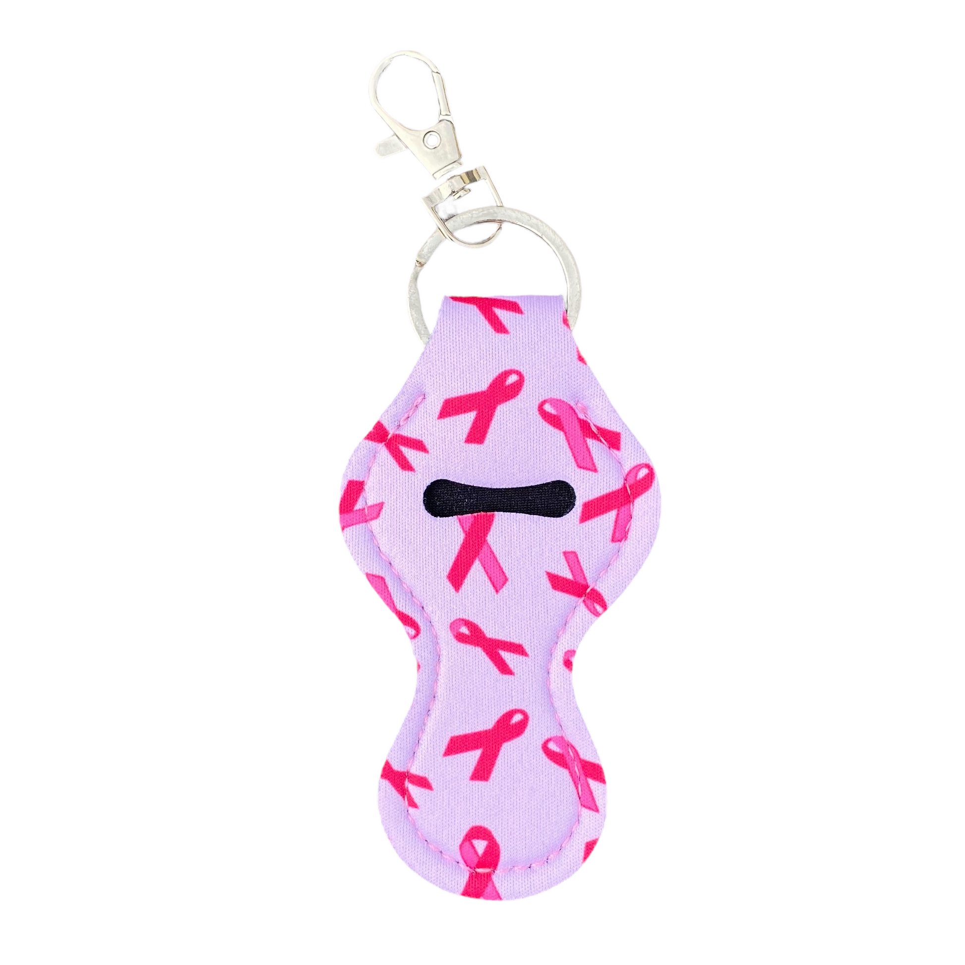 Keyring — Lipstick/Chapstick Holder Keychains SPIRIT SPARKPLUGS Pink Breast Cancer Awareness Ribbon  