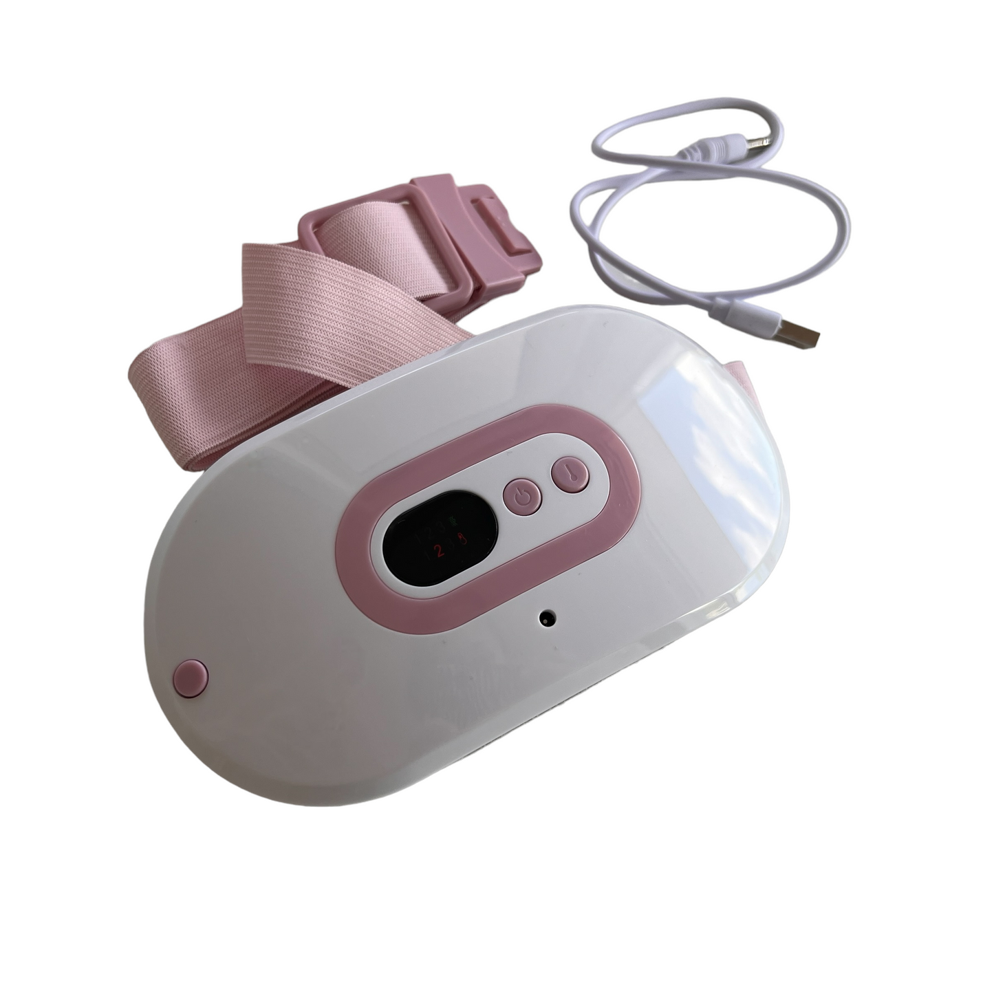 Heating Massage Belt (USB)  SPIRIT SPARKPLUGS White + Pink  