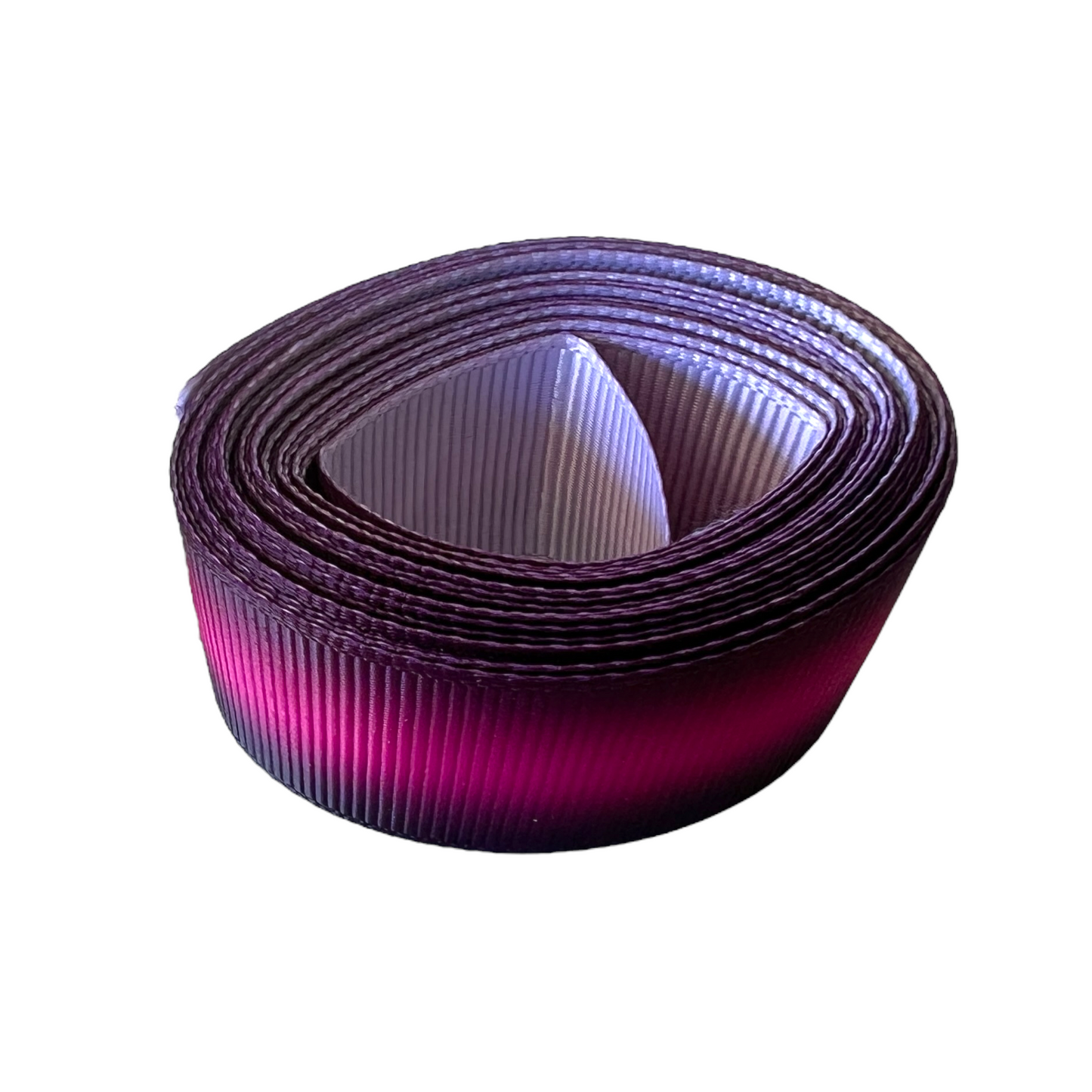 Cross Thread Ribbon — Pink Purple Fade