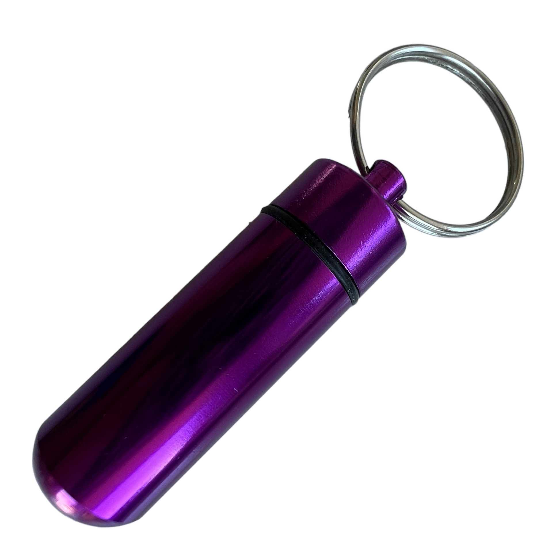 Keyring — Waterproof Aluminium Pill Box Medical SPIRIT SPARKPLUGS Purple  