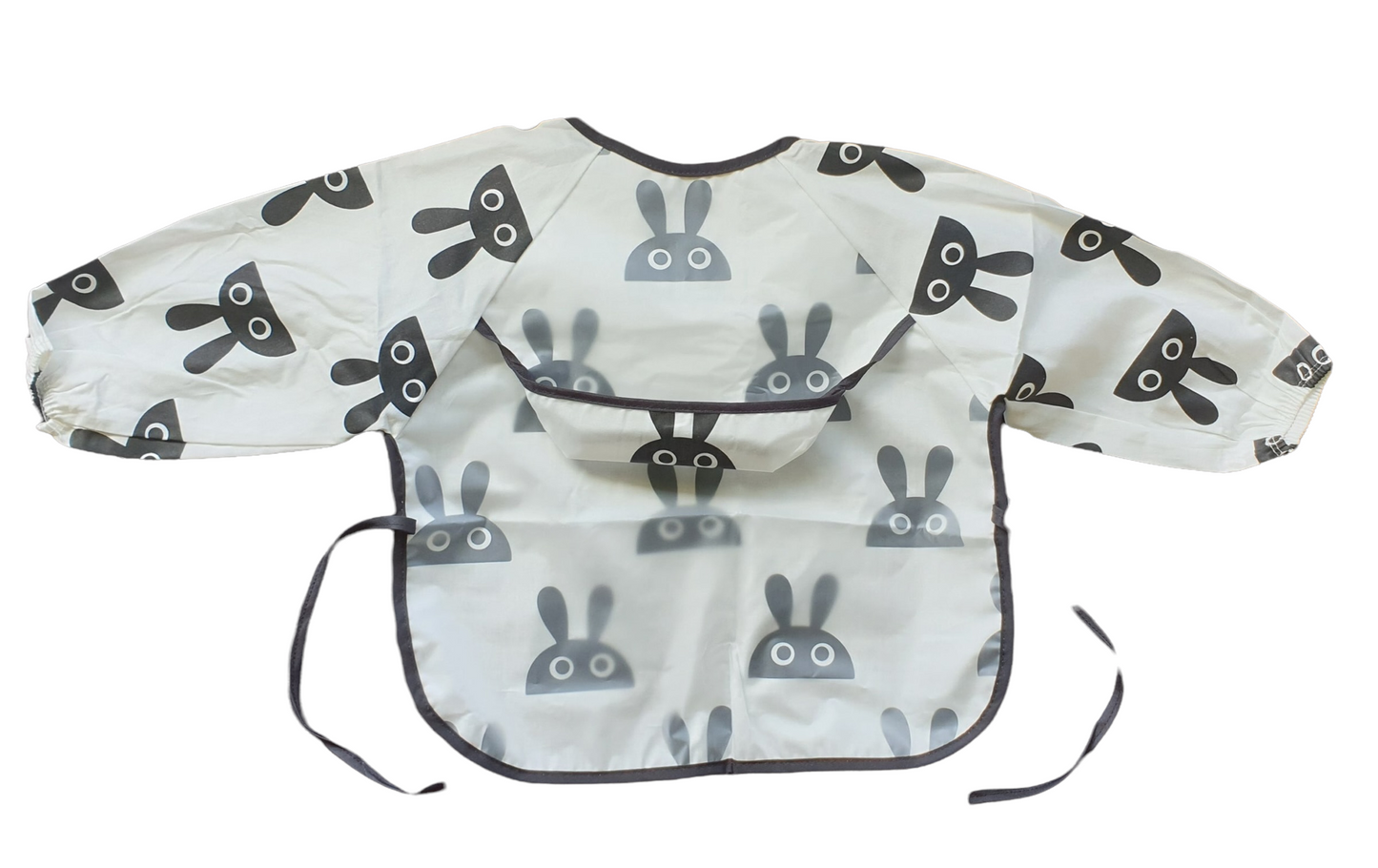 Full Sleeve Kids Apron  SPIRIT SPARKPLUGS Bunnies Black & White 