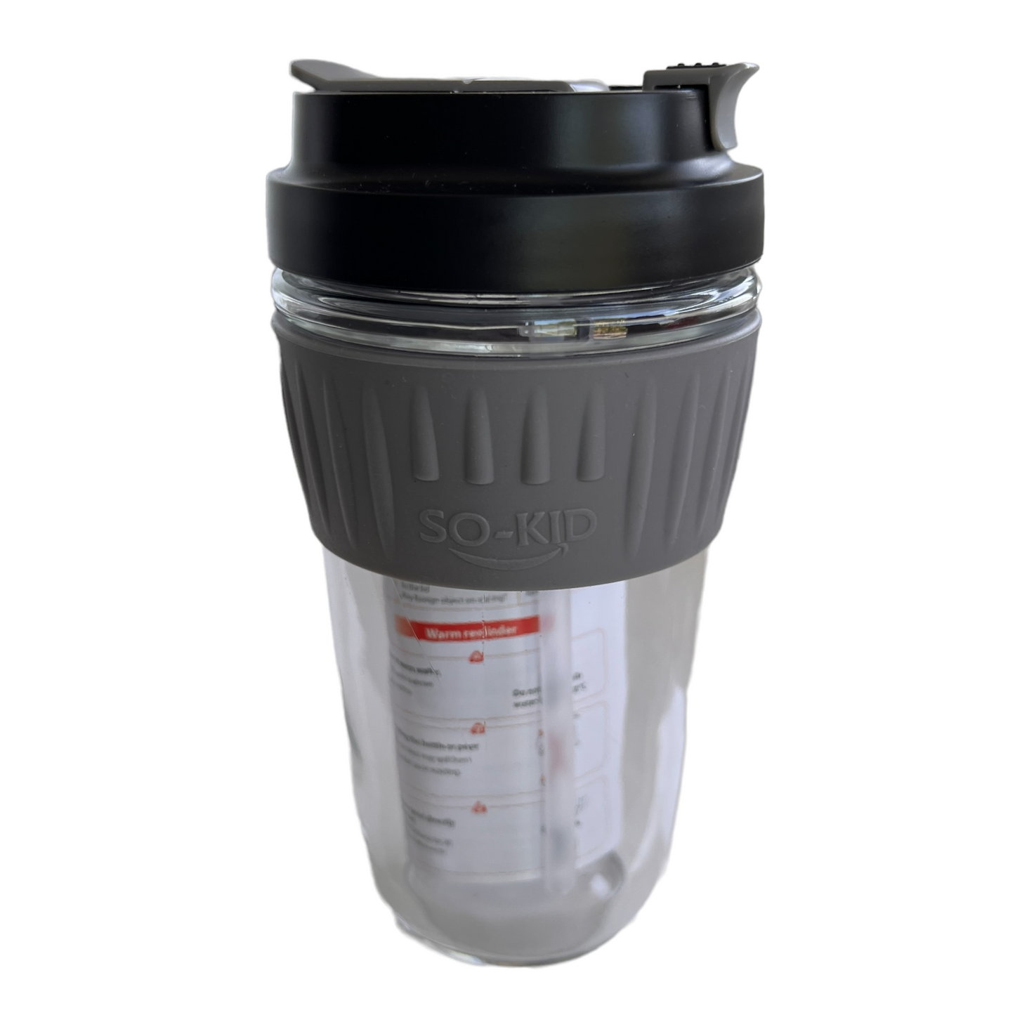 Heavy duty glass mug with lid and built in straw Mobility & Accessibility SPIRIT SPARKPLUGS   