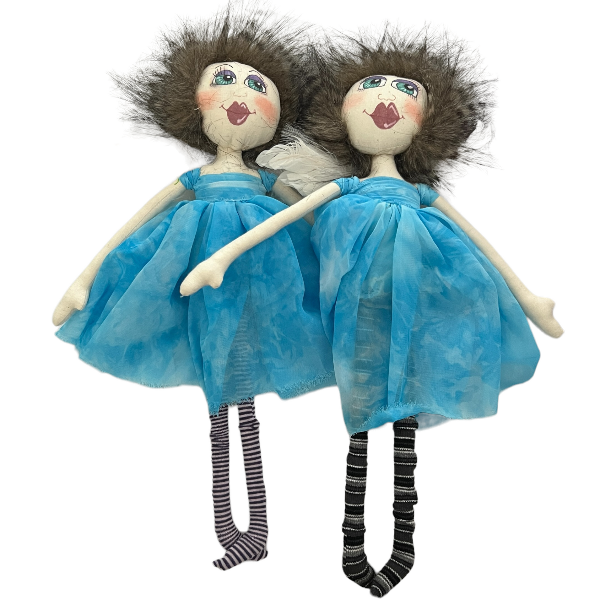 Hanging Princess Fairies Dolls Splash Quilting Jessica Blue Dress 