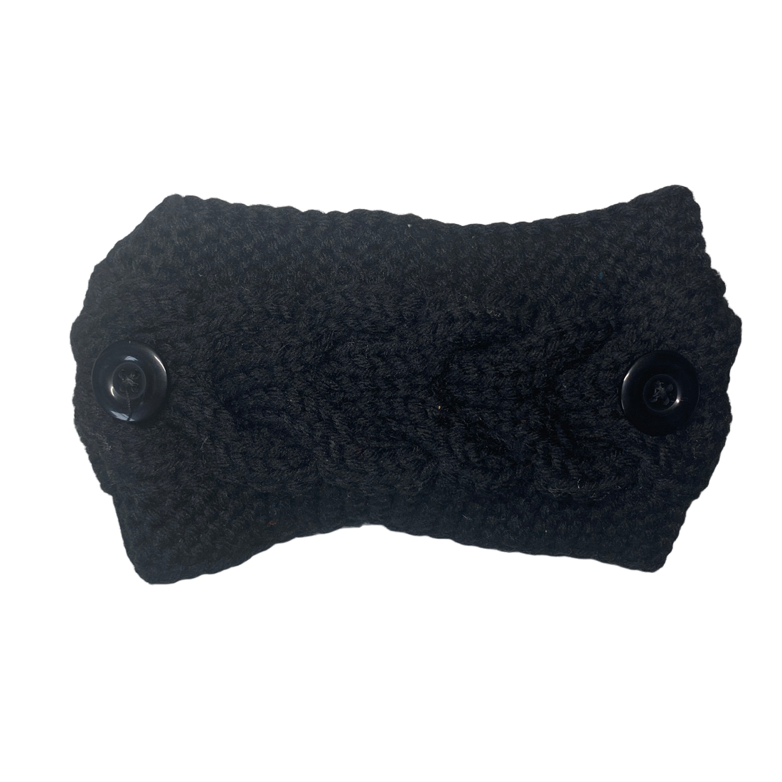Knitted Headband with Buttons Mask SPIRIT SPARKPLUGS Black  