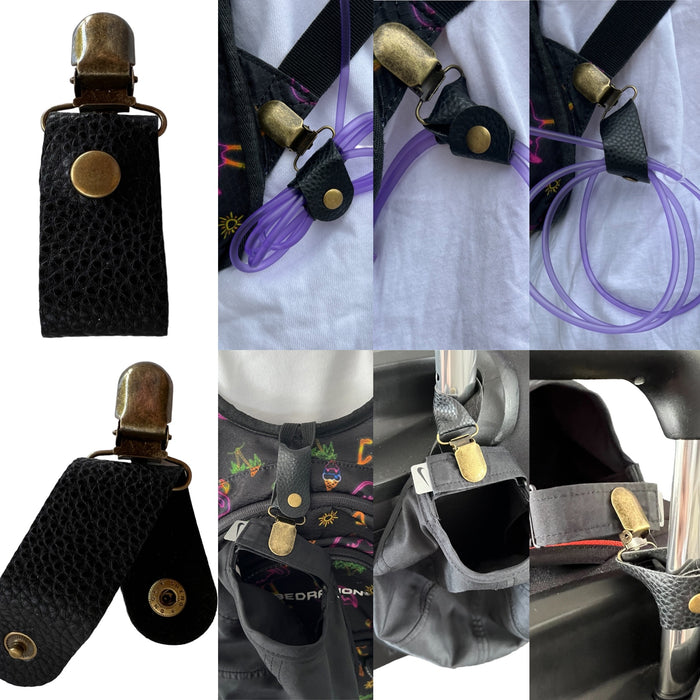 Leather Tubie Clip / Handbag Accessory