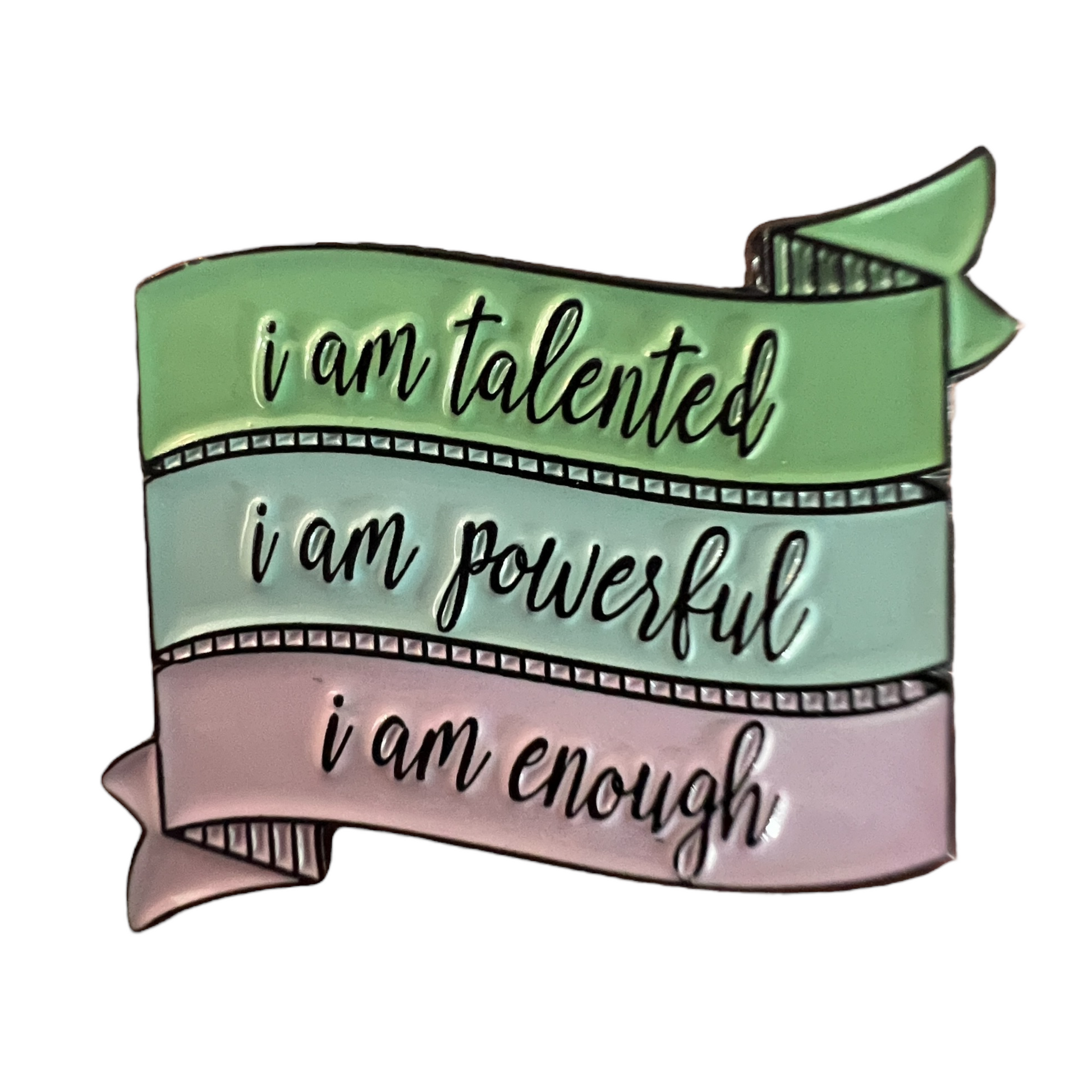 Pin —  ‘I am Talented, I am Powerful, I am Enough’  SPIRIT SPARKPLUGS   