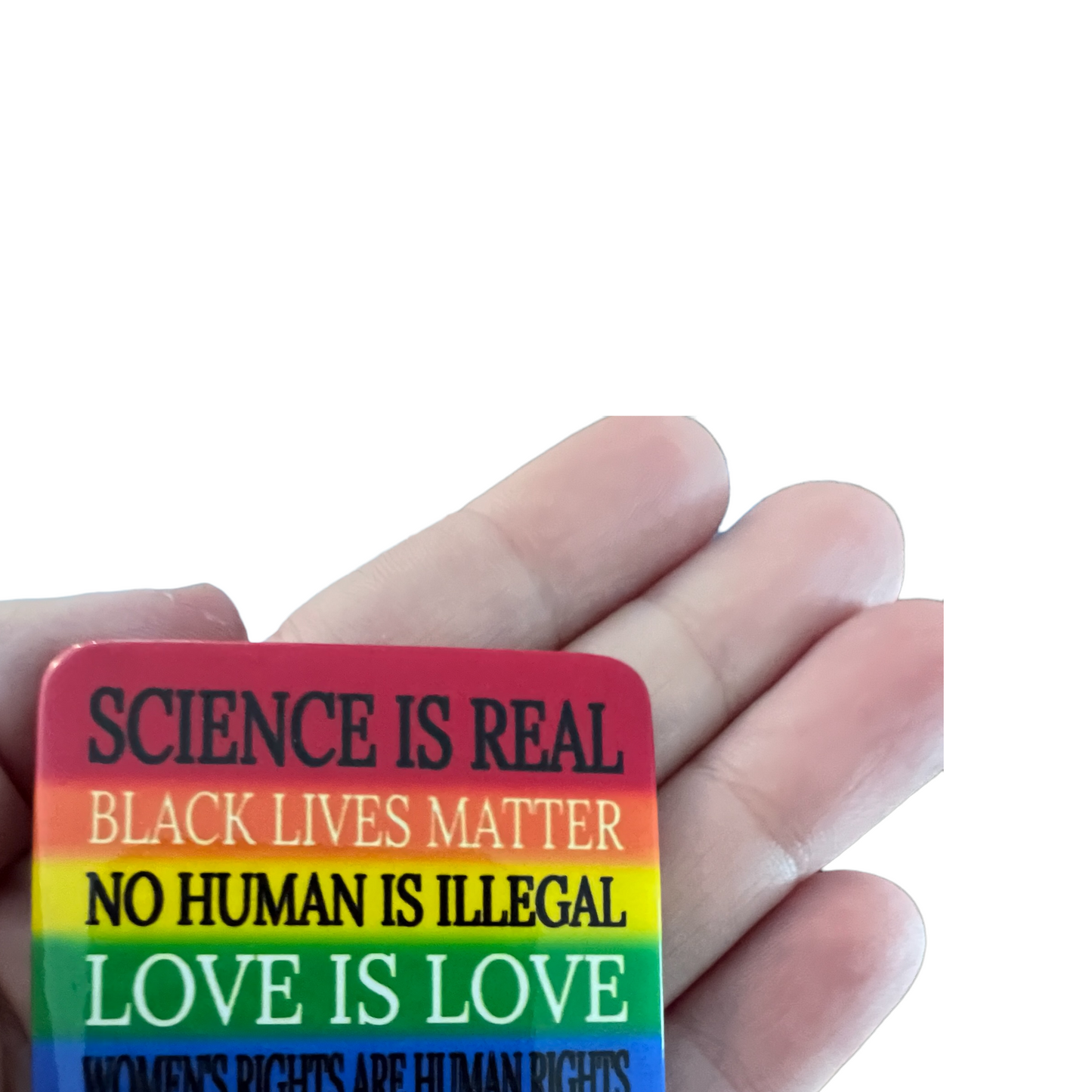 Pin — Rainbow Human Rights Slogans  SPIRIT SPARKPLUGS   