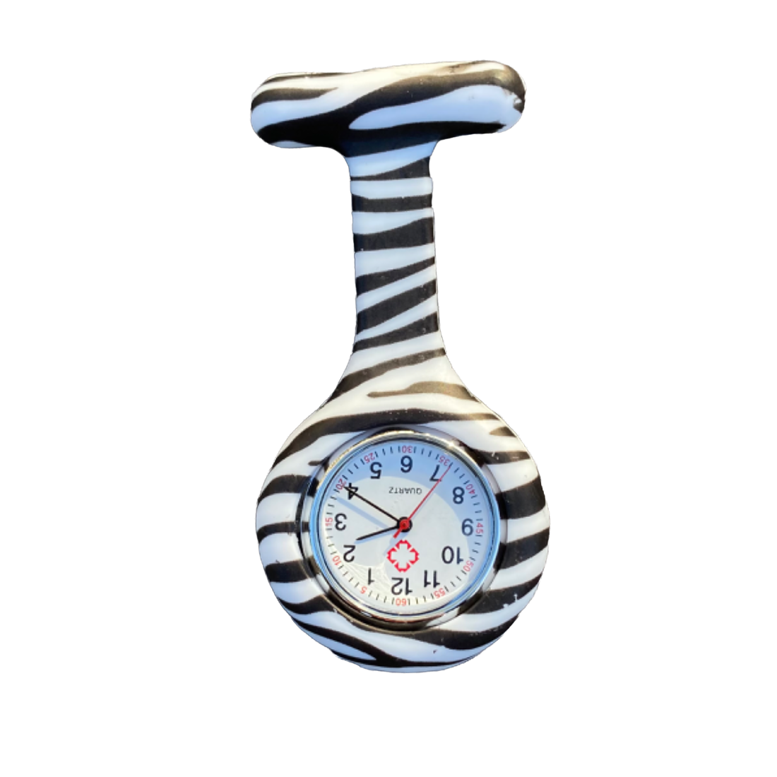 Zebra Nurse Watch — Badge Watches SPIRIT SPARKPLUGS Clip on  