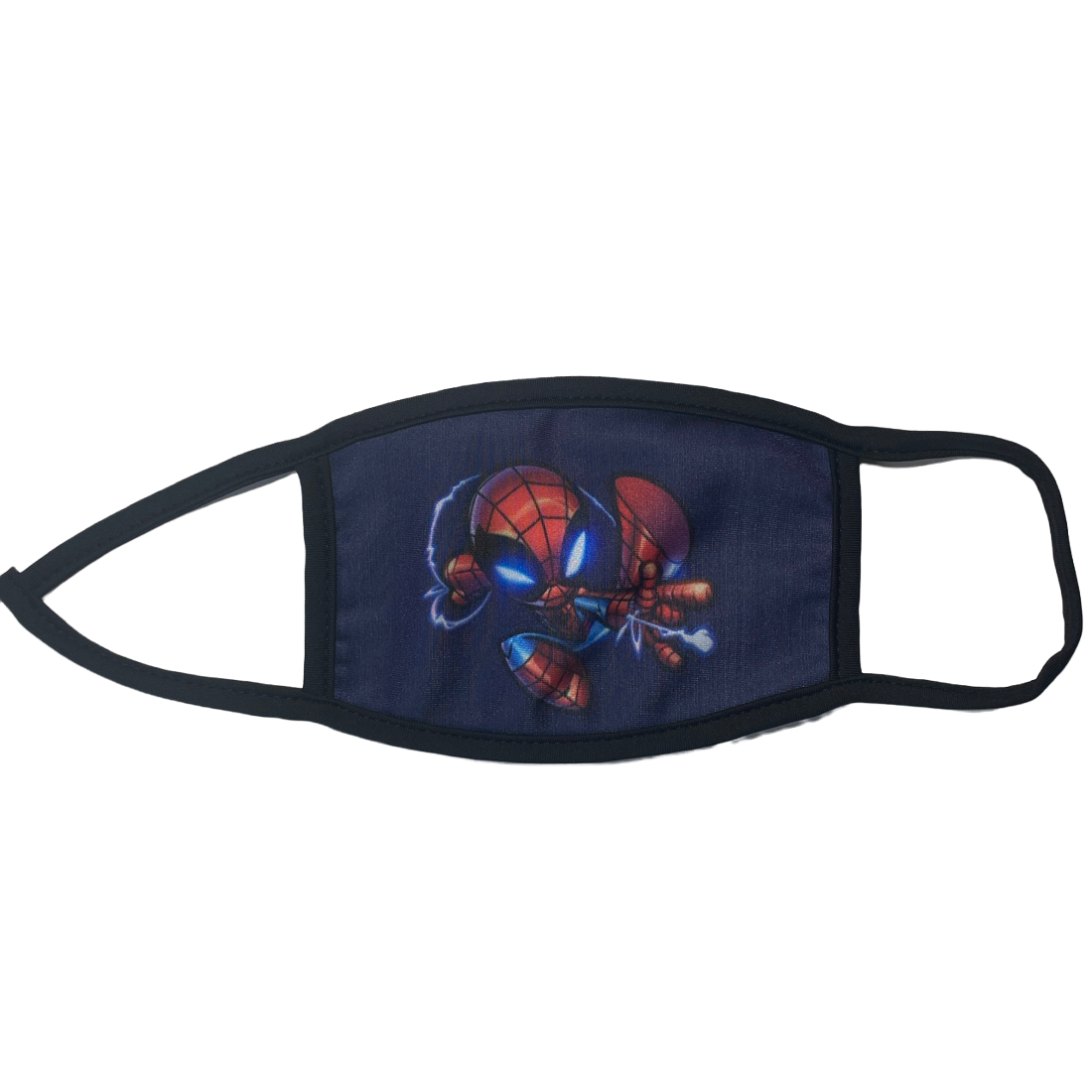 Kids Reusable Fabric Cotton Masks Mask SPIRIT SPARKPLUGS Navy Spiderman  